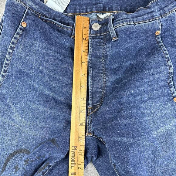 Levis Engineered LEJ 570 Premium Jeans Mens 31 Twisted Baggy Dark Wash Anime Art - Picture 10 of 16